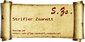 Strifler Zsanett névjegykártya