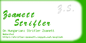 zsanett strifler business card
